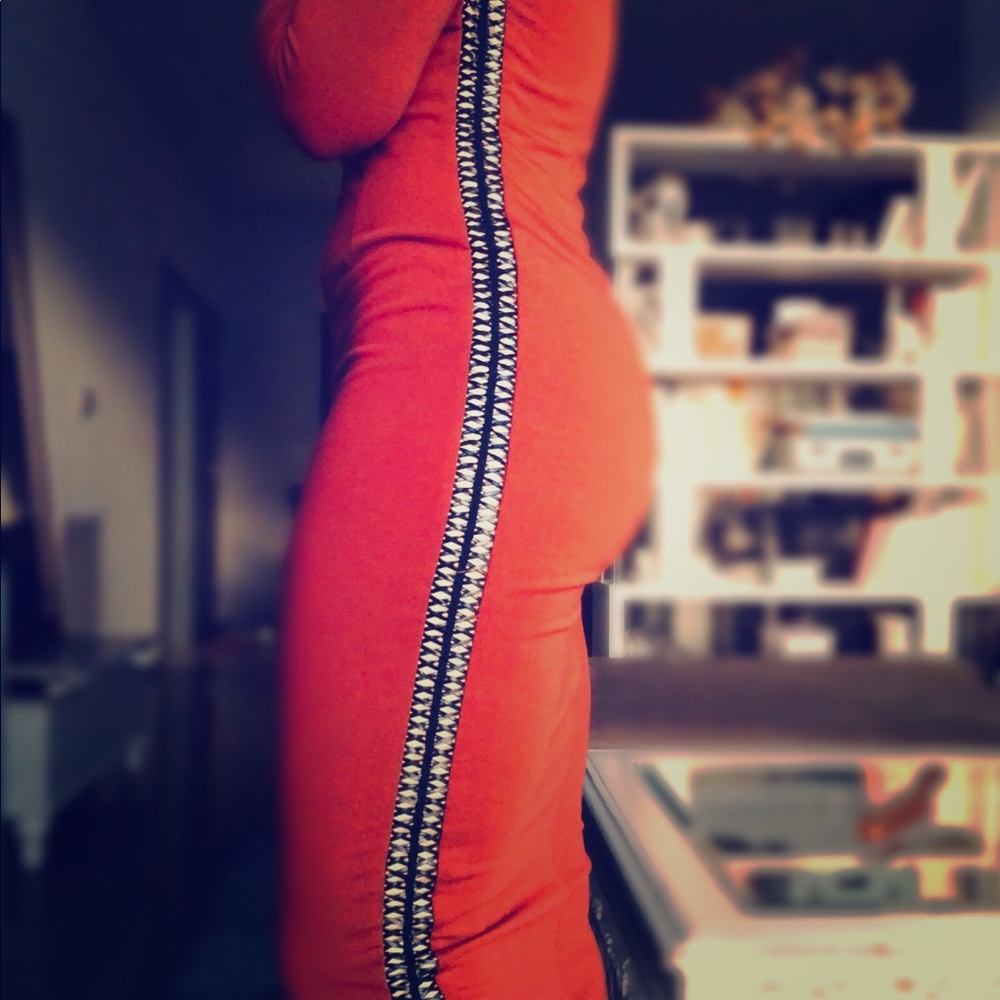 Asos NaaNaa Tall Plunge Front Midi Dress